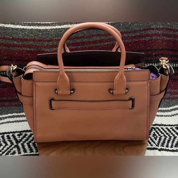 COACH Dusty Rose Glovetanned Leather Swagger 27 Bag & Wallet Set - Picture 4 of 16